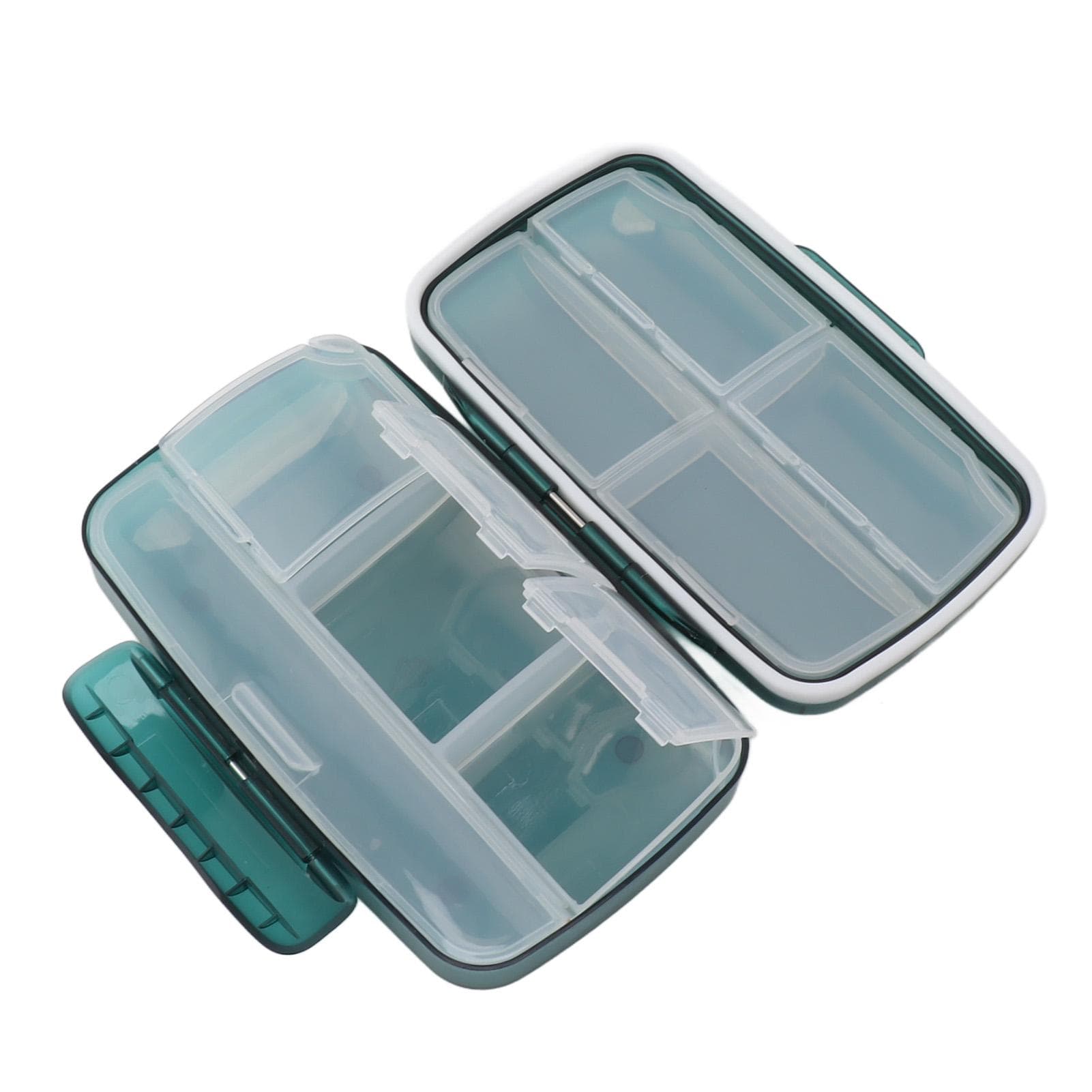 8 Compartments Tablet Case Sealing Silicone Medicine Storage Box Daily Tablets Dispenser for Travel