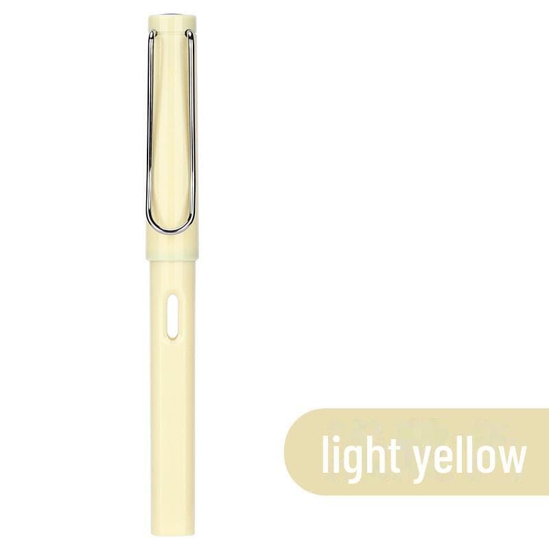 Colorful Student Fountain Pen with Replaceable Ink Capsule for Calligraphy and Correct Writing Posture 0.5mm with Converter