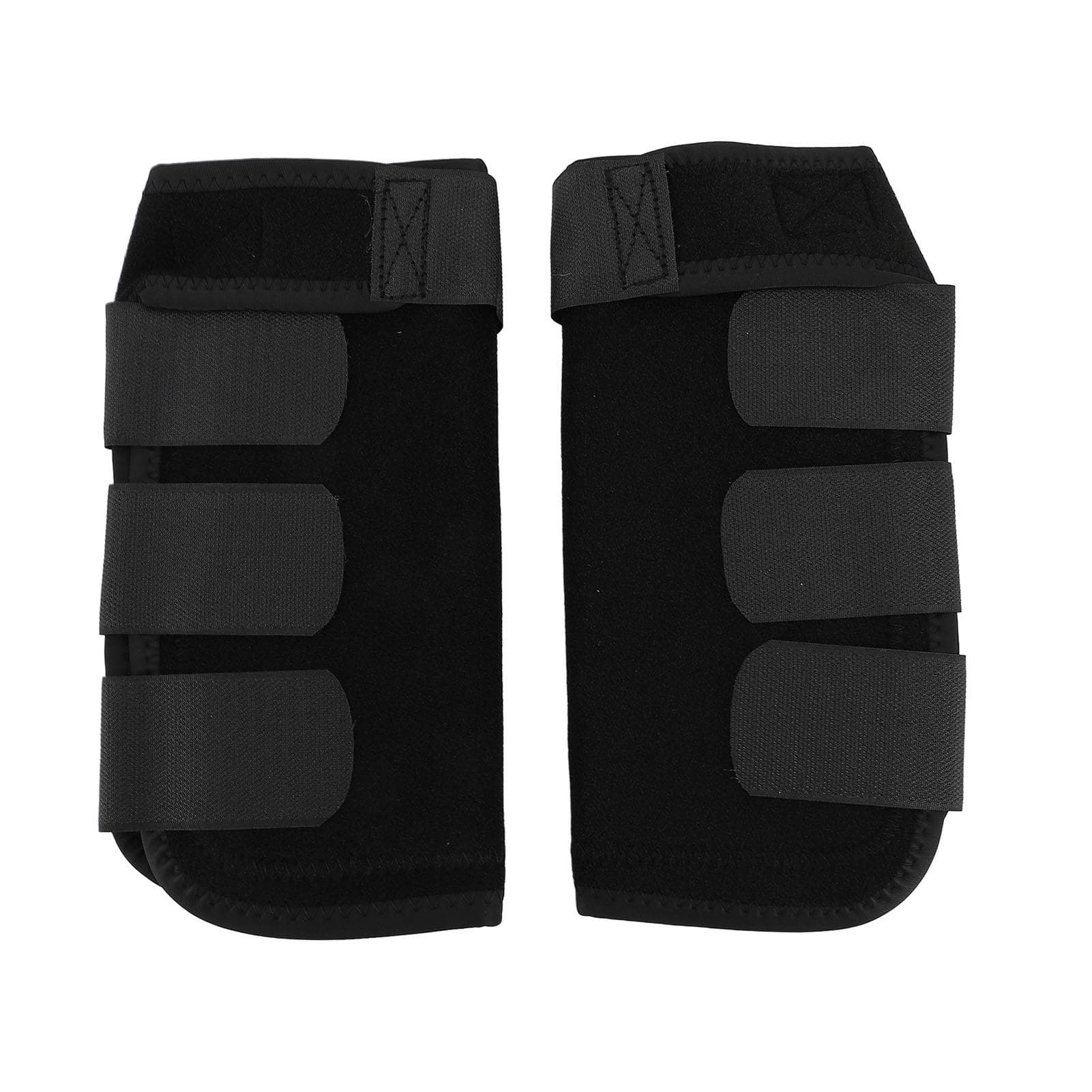 Horse Boots Protective Neoprene Shock Absorbing Reduce Impact Adjustable Straps Horse Leg Guards M(for 4-6.5kg) black