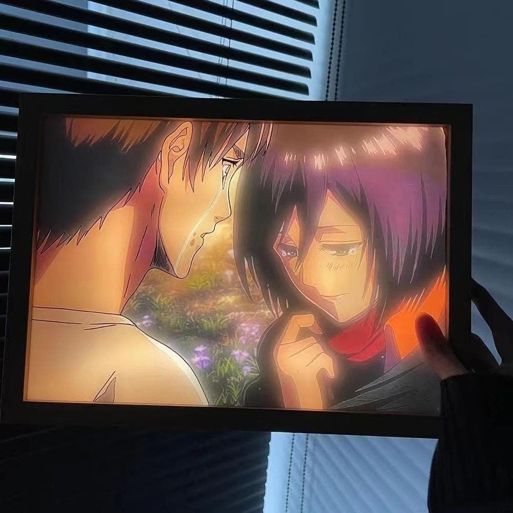 Attack On Titan LED Night Light Levi Mikasa EREN Light Painting