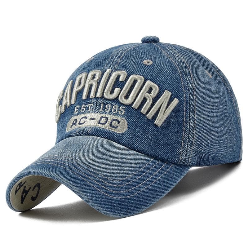 Men and Women Cowboy Baseball Cap Embroidery Letters Summer Hip Hop Sports Cap XL navy blue