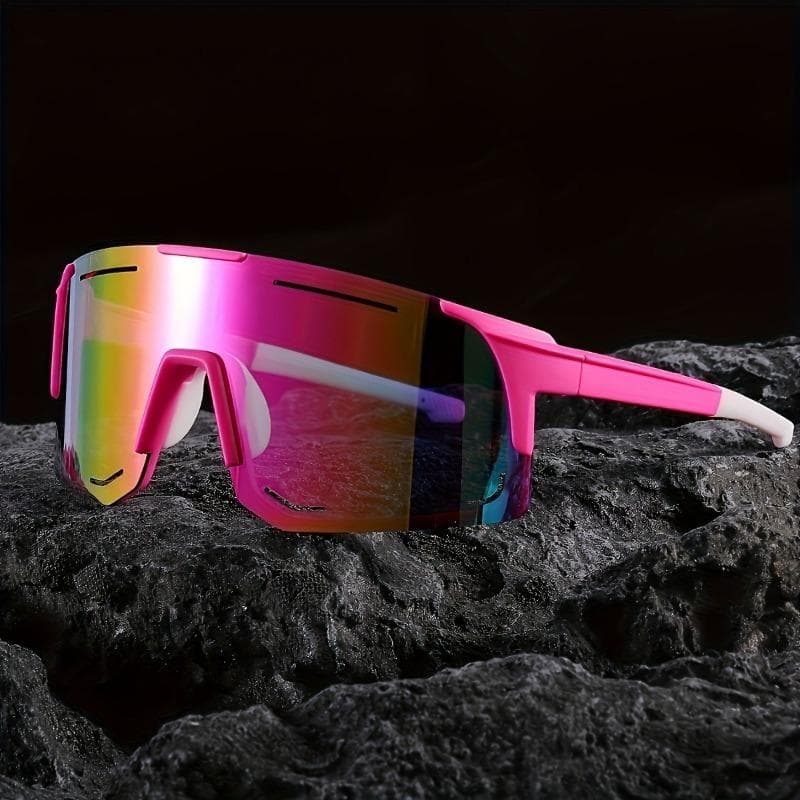 1pc Womens Oversized Pink Frame Fashion Glasses Lightweight PC Material Trendy Casual Eyewear Accessories