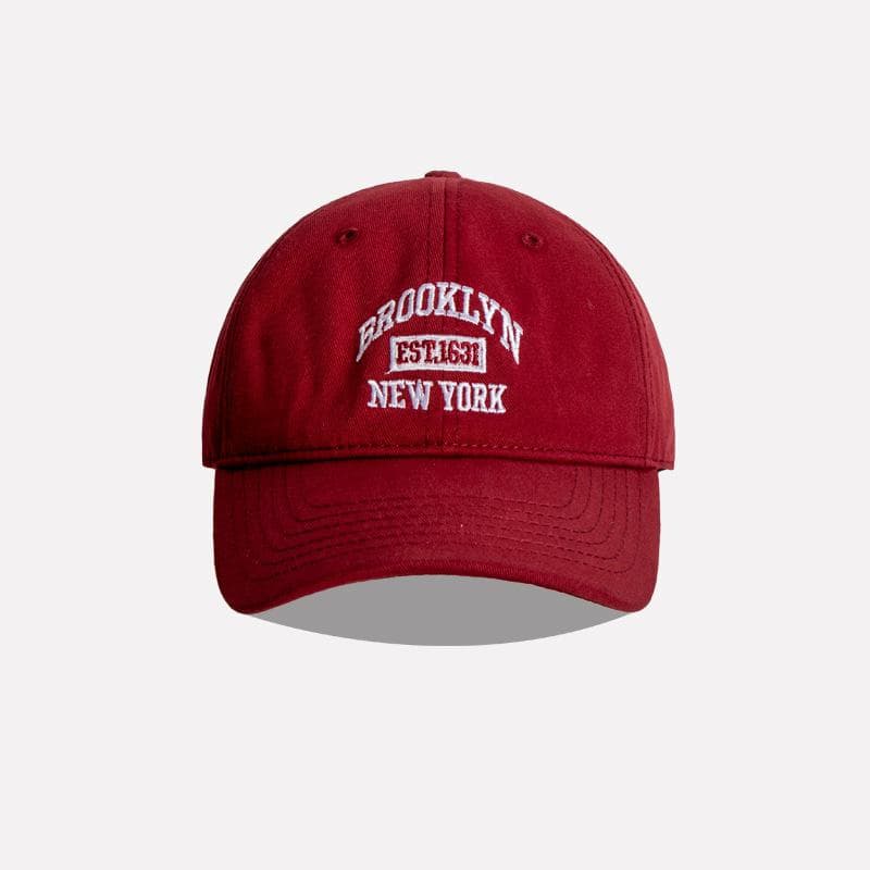 Soft Cotton Letter Embroidered Baseball Cap For Women Men Casual Outdoor Sports Curved Brim Visor Hats Unisex Hip Hop Dad Caps red