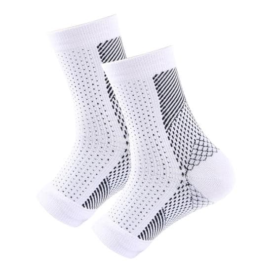 Unisex Sports Compression Anti-Fatigue Ankle and Foot Support Brace Sleeve Socks L/XL rose red