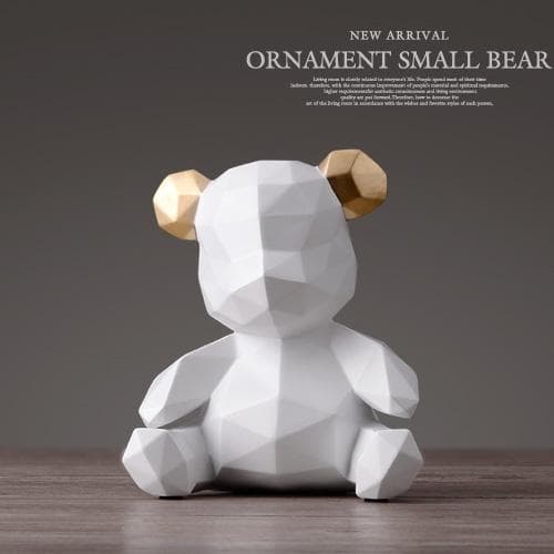 Cute Cartoon Bear Money Box Piggy Bank for Children Kids Adults Nordic Home Decor Kawaii Savings Box for Coins Safe Deposit white