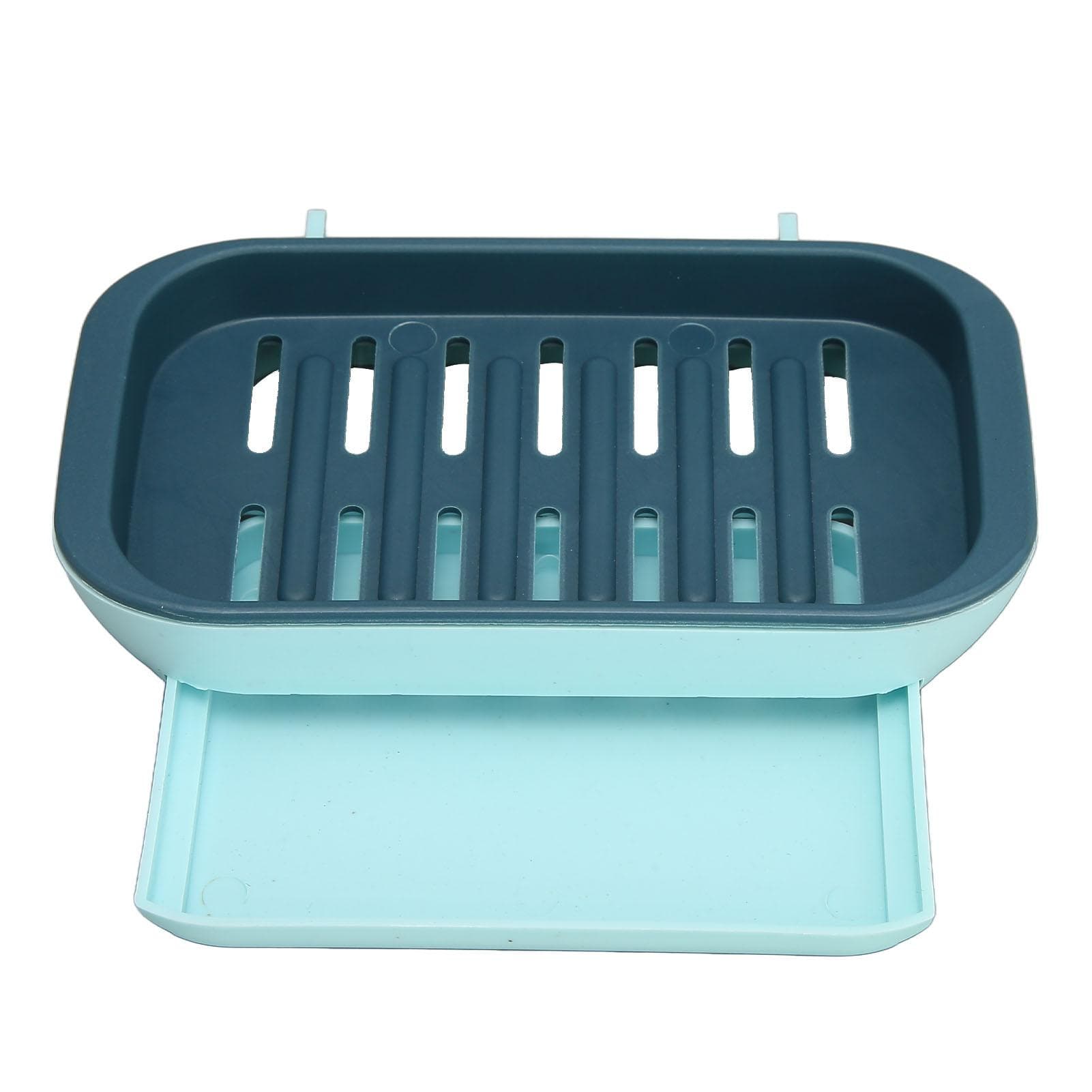 Soap Case Holder Portable Perforation Hanging Soap Holder with Tray for Traveling Bathroom