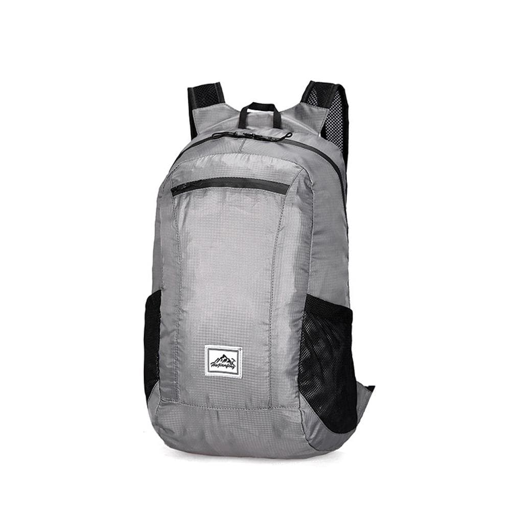Lightweight Portable Foldable Backpack Waterproof Backpack Folding Bag Ultralight Outdoor Pack grey