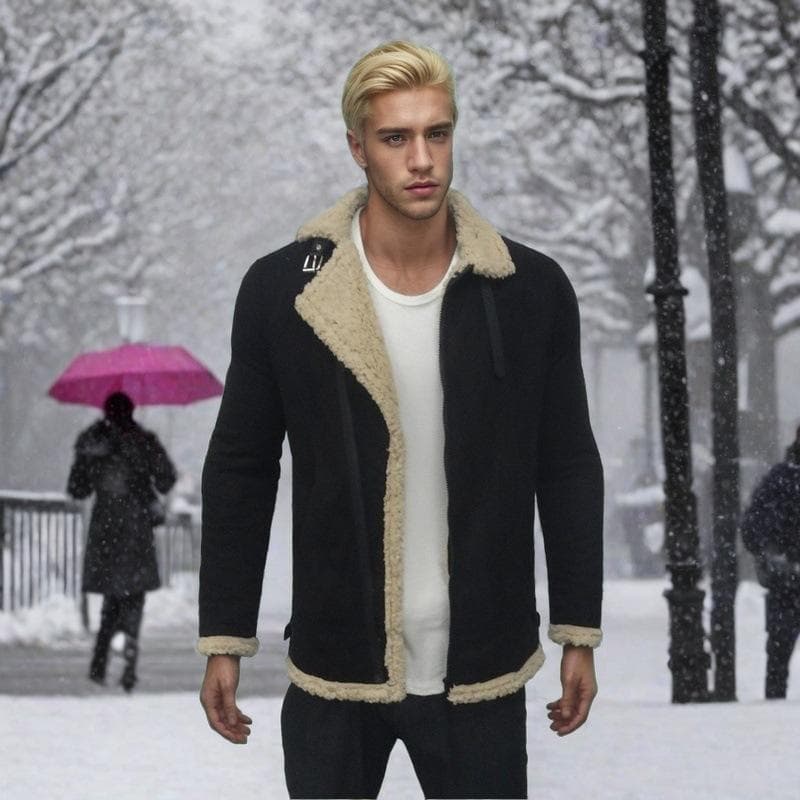 Fur Integrated Lamb Wool Men's Coat Thickened Fur Suede Jacket 5XL