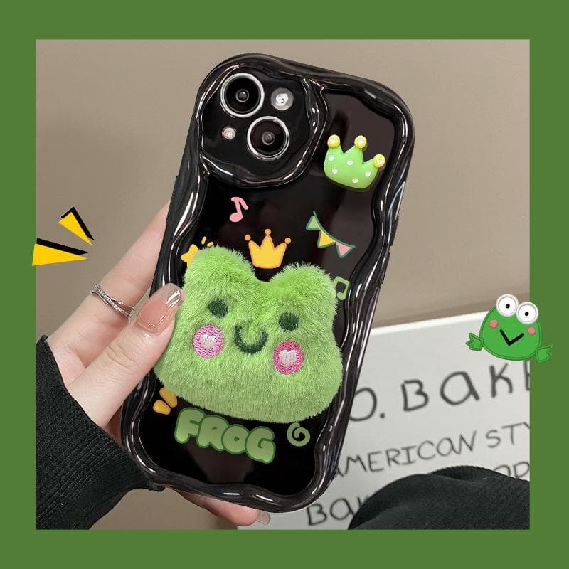 Applicable To Apple 15pro Mobile Phone Case IPhone 14/13 Plush Frog Doll 11/12 Silicone Anti-fall Xs/xr iPhone 11 Pro Max