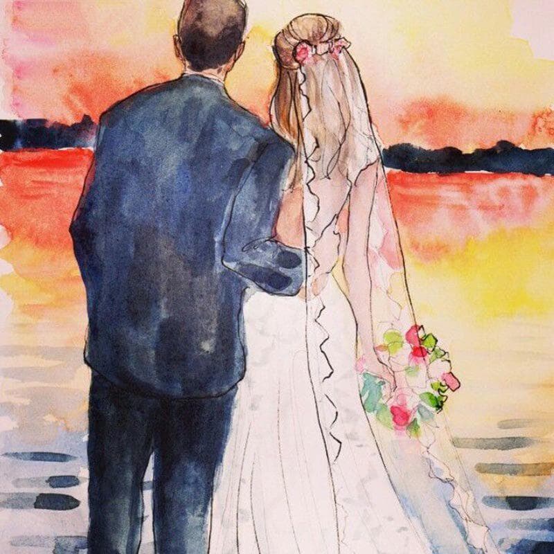 5D DIY Diamond Painting Cross Stitch Married couple Diamond Embroidery Home Decoration gift 30X30CM