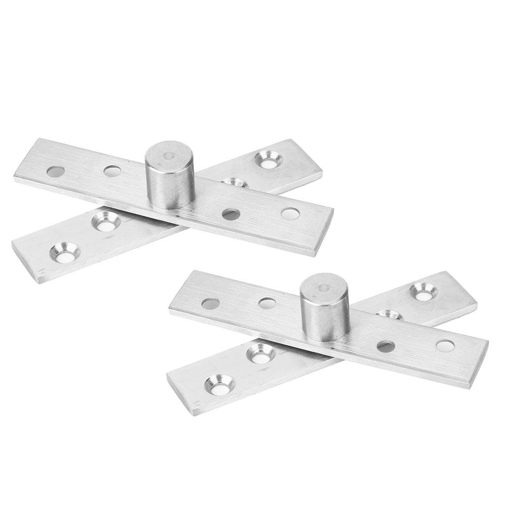 2pcs 360 Degree Rotary Pivot Hinge Stainless Steel Rotating Door Hinge 95mm LongCentral Pivot