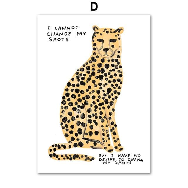 Abstract Art Poster David Shrigley Pictures for Home Deisgn Work Hard Play Hard Canvas Wall Art Prints Frameless Prints No Frame 30*40cm