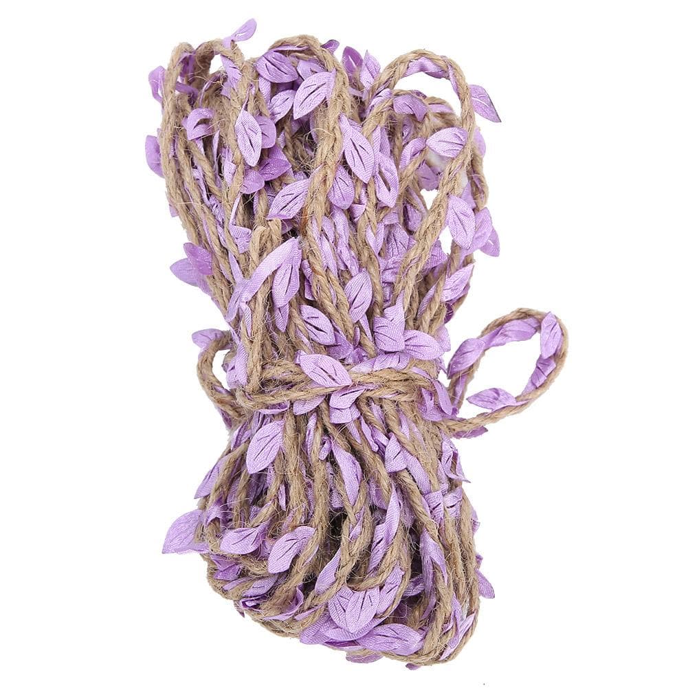10 Meters Artificial Leaf Ribbon Braided Garland Weaving Hemp Rope Bouquet DIY AccessoriesTangerine