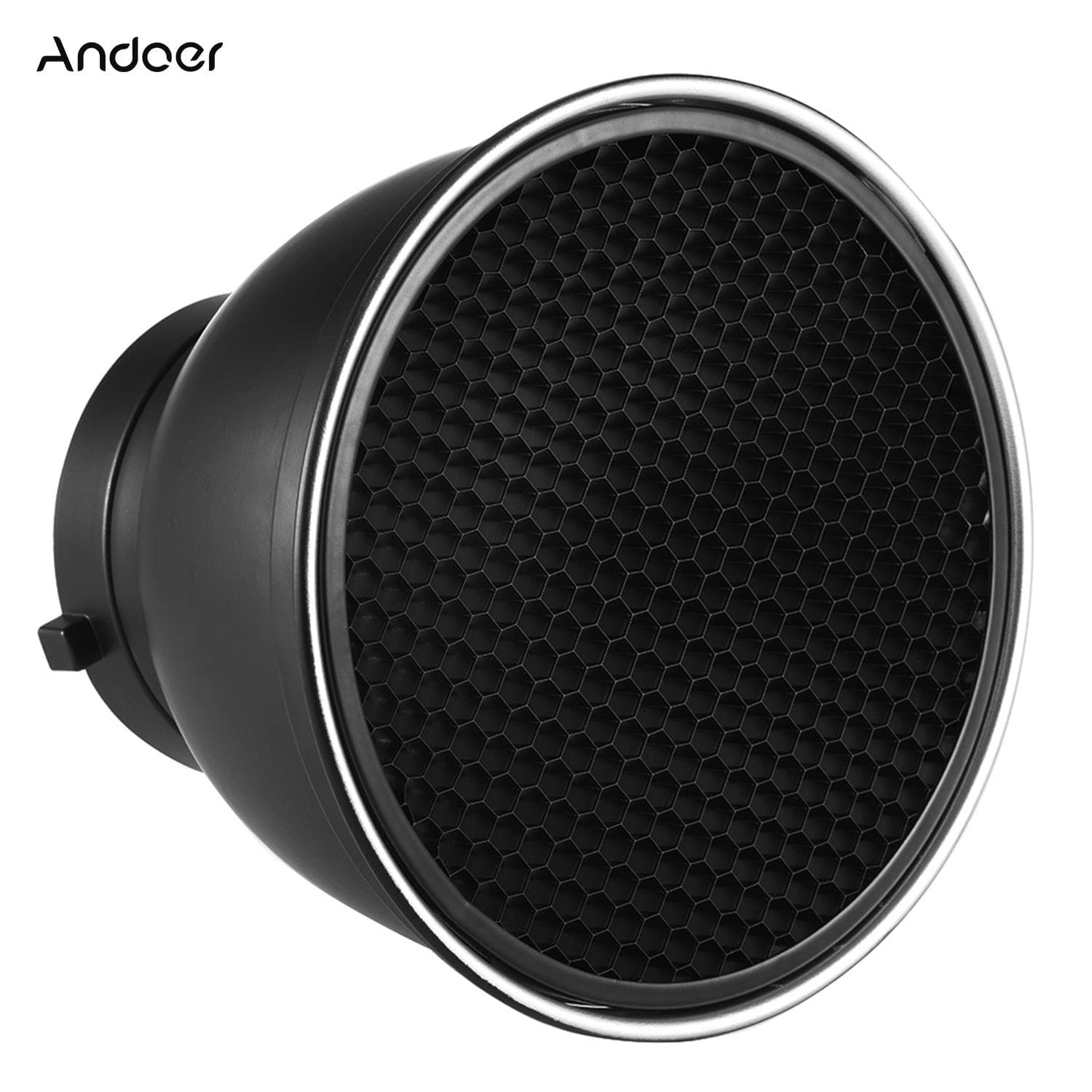 7 Inch Standard Reflector Diffuser Lamp Shade Dish with 60 degrees Honeycomb Grid for Bowens Mount black