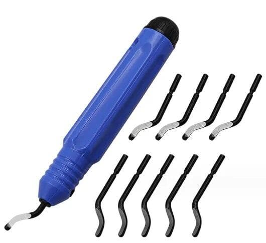 Trimming Knife Scraper Hand Deburring Tool Deburring Scraper Chamfer Trimming Removal for Copper Tube Reamer Tool blue