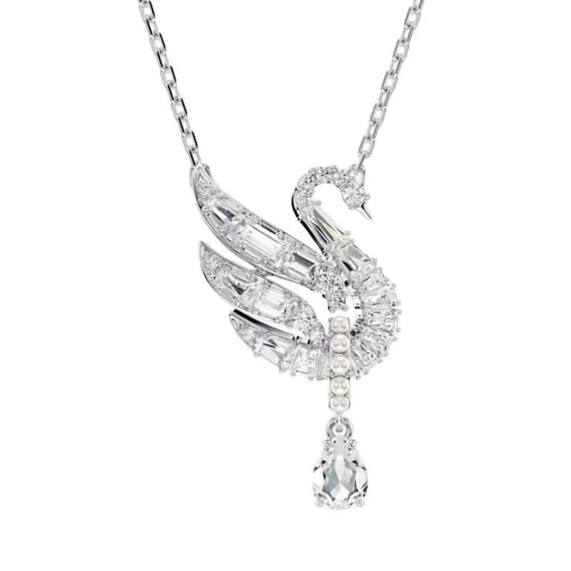 Swarovski Swan Personalized Design Lucky Crystal Necklace Unisex necklace White 5723387 Box (Random Color)
