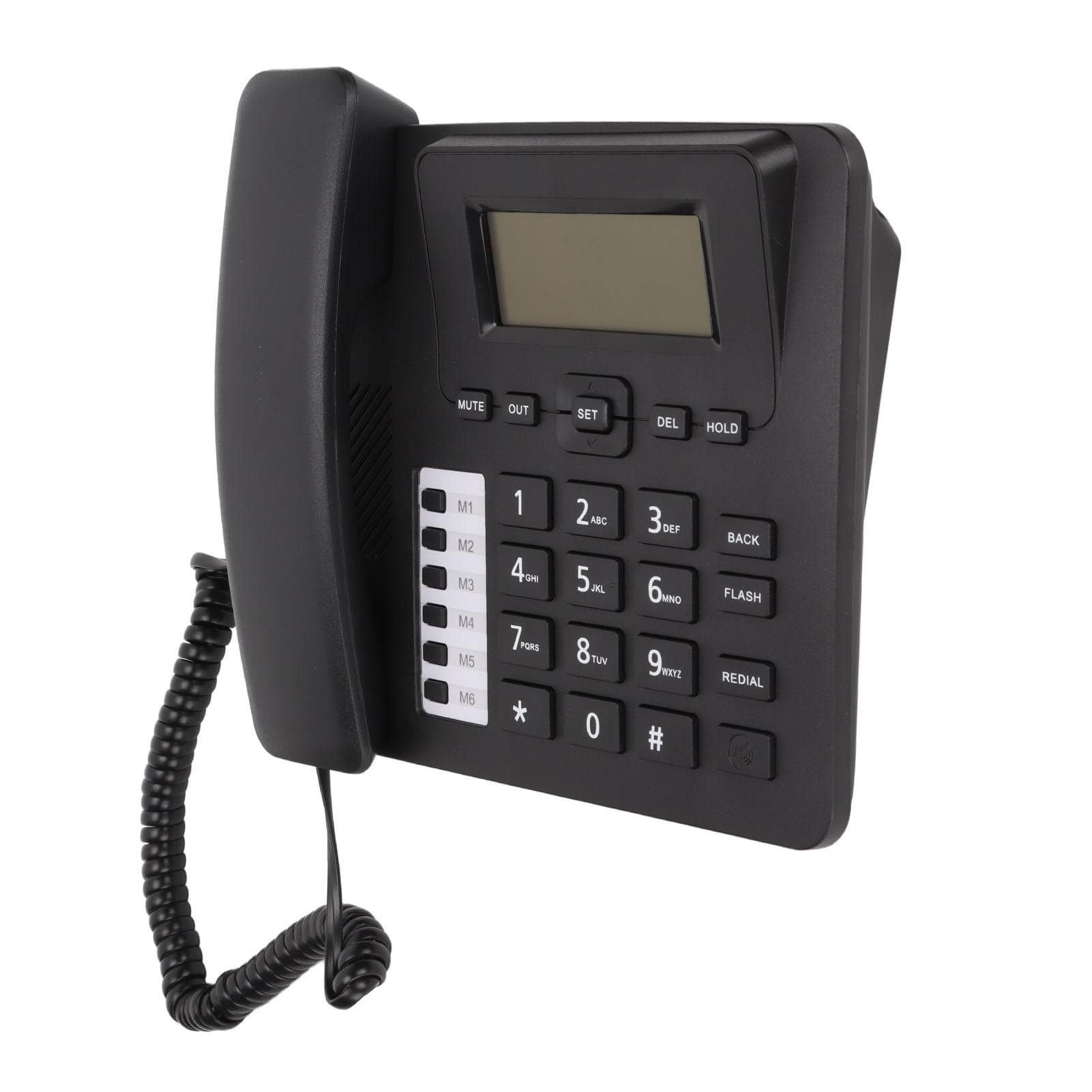 Home Desktop Corded Telephone LCD Display Hands Free Caller ID Alarm Clock Business Landline