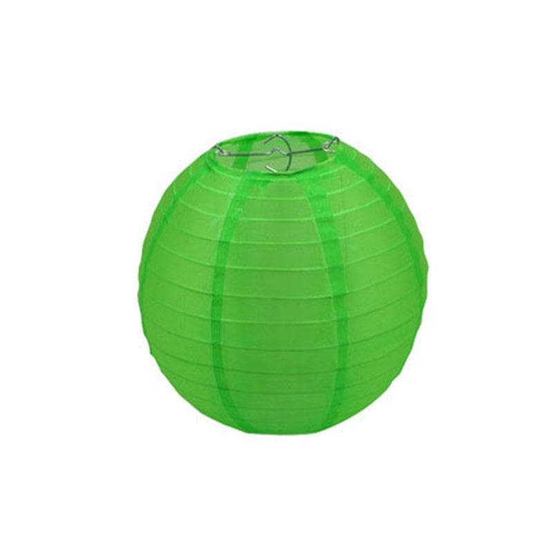 1Pcs Waterproof Lantern Outdoor Courtyard Decoration Rainproof Silk Fabric Folding Steel Wire Advertising Lanterns 10inch green