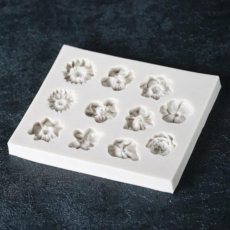 Sunflower Rose Flowers Shape Silicone Mold Cake DIY Decoration Chocolate 3D Mould Tools