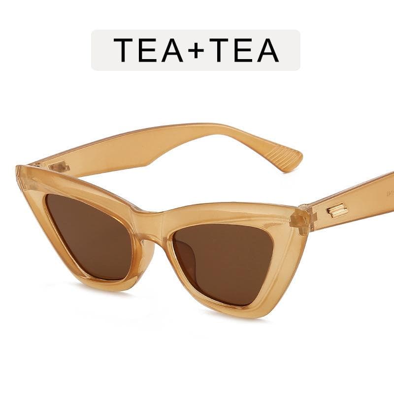 Vintage Cat Eye Sunglasses Women Luxury Small Frame UV400 Leopard Print Fashion Shades Female Oculos De Sol Feminino only 1 sunglasses
