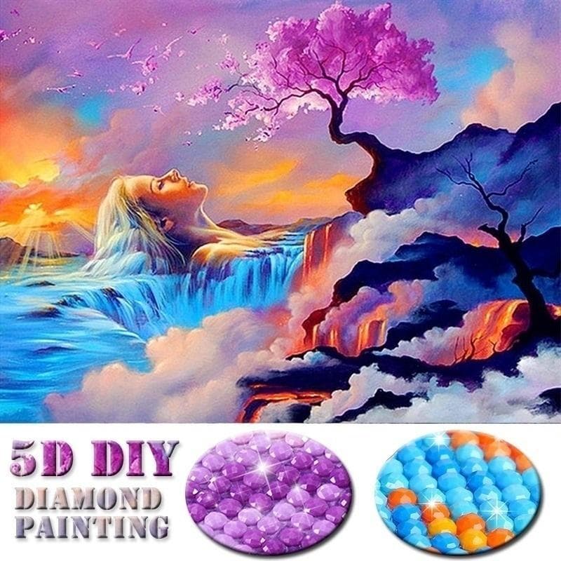 5D Diamond Embroidery Cherry Blossoms Diamond Mosaic DIY Full Round Diamond Painting Patterns 20X30CM