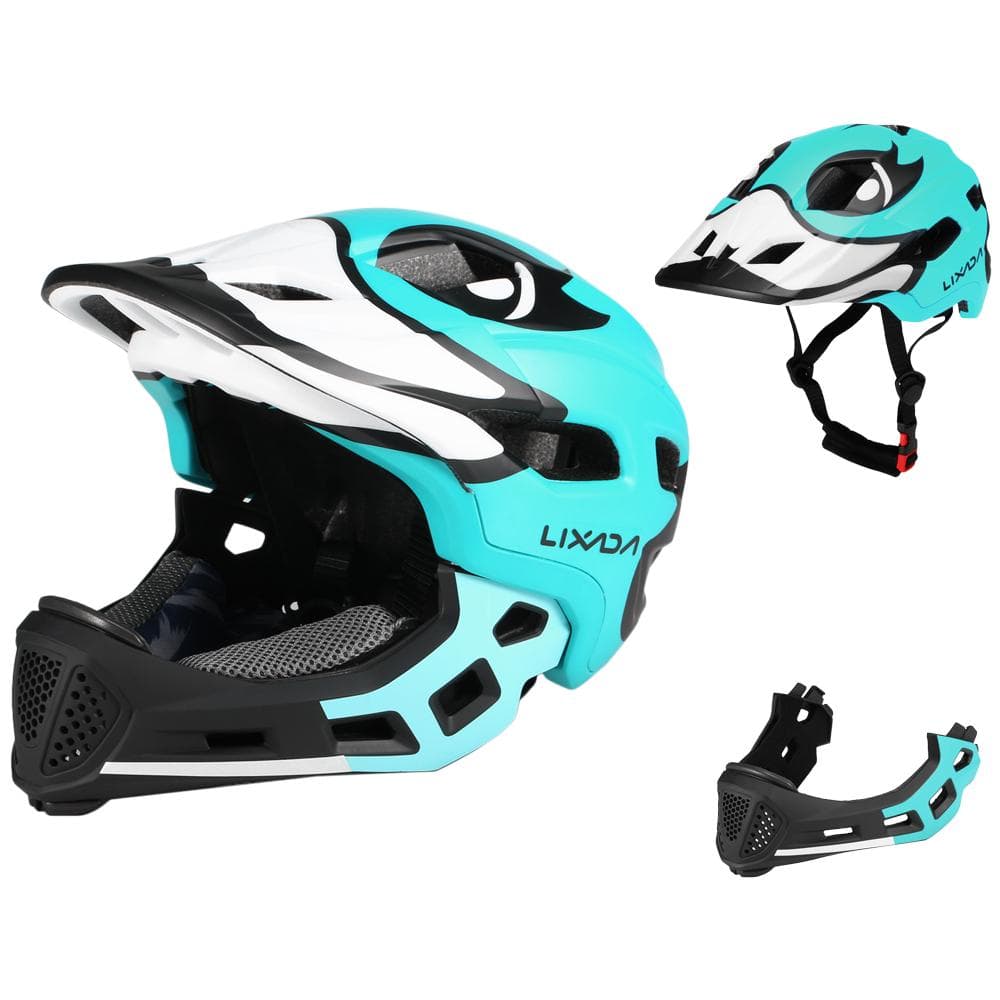 Lixada Kids Detachable Full Face Helmet Children Sports Safety Helmet for Cycling Skateboarding blue