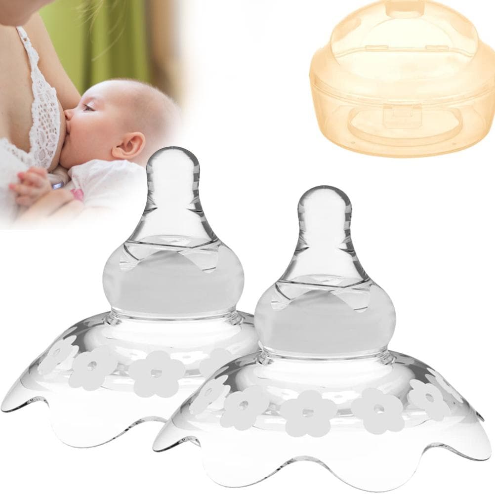 2Pcs Breast Shield Protector for Nursing Mothers Breast Anti Bite Protective Cover Everters with
