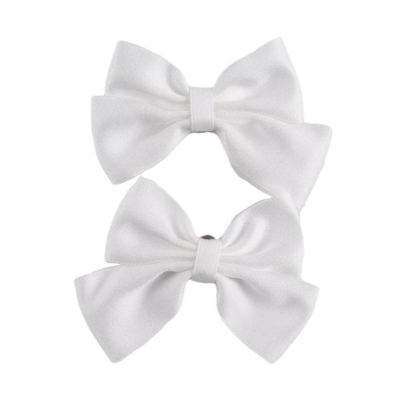 1Pair Bow Flower Shoes Accessories Wedding Bride Charm Shoe Buckle Decor Clips white
