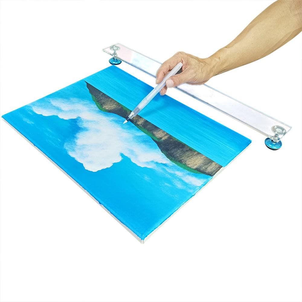 Artist Leaning Bridge 17.3inches Clear Hand and Wrist Rest Foot Rack for Steady Hand Painting 48cm Length