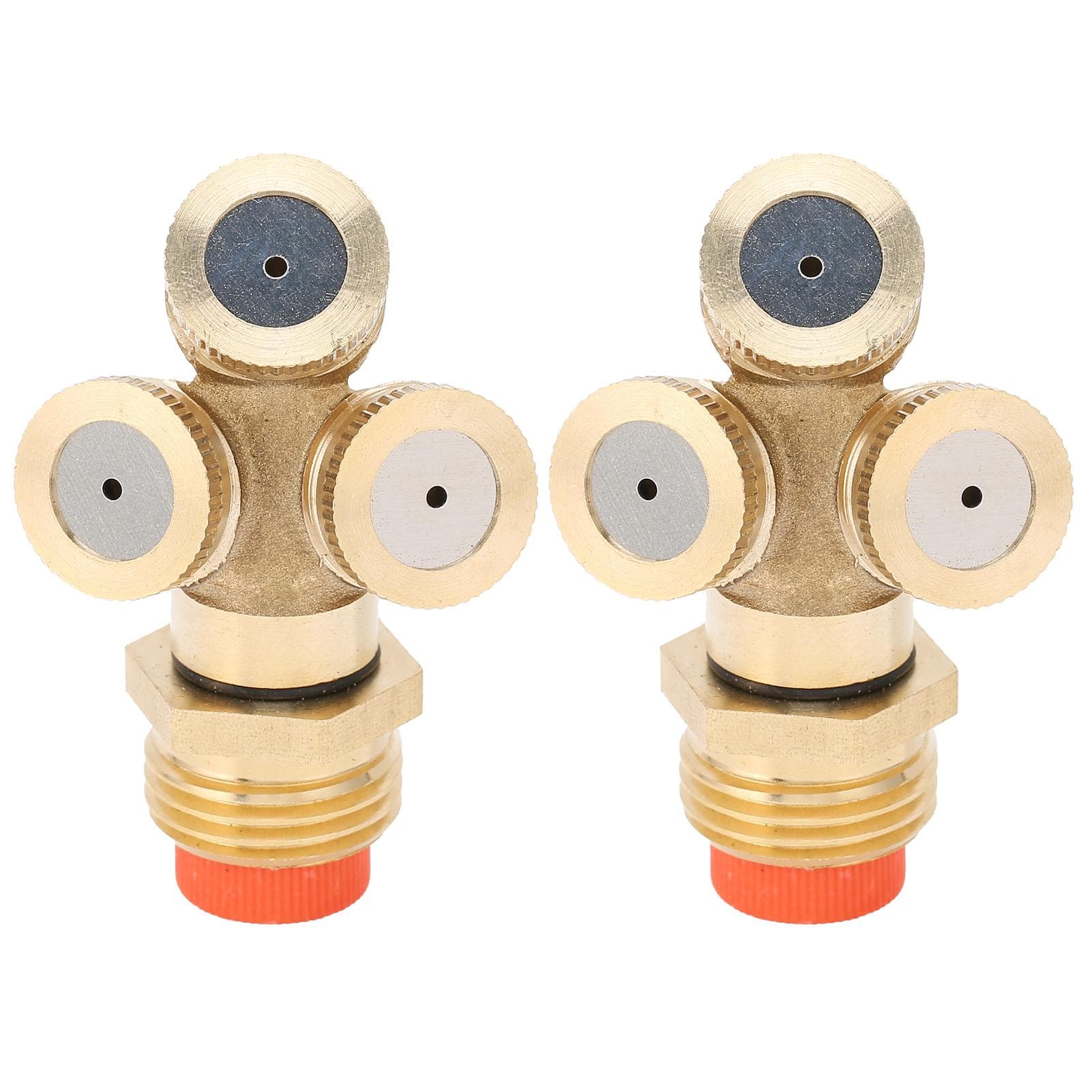 2PCS G1/2 High Pressure Spray Sprinkler 3 Hole Irrigation Nozzle Head with Filter Mesh for Garden