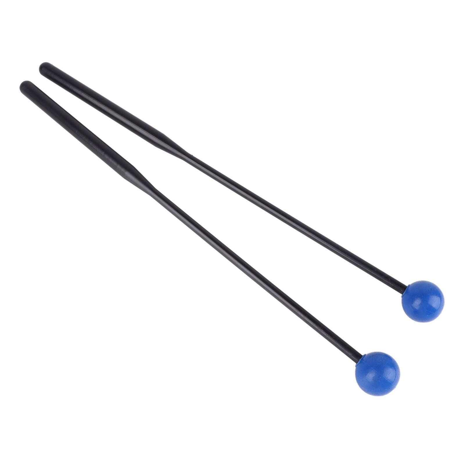 2 PCS Drum Mallets Percussion Mallets for Xylophone Glockenspiel Marimba Bell Chime Black Rod Blue