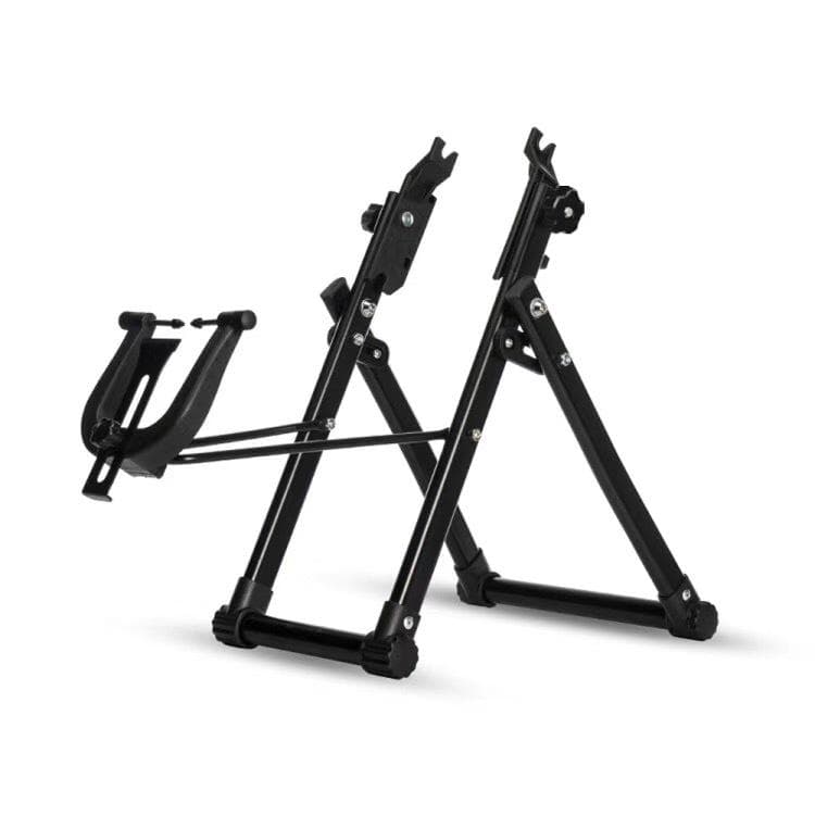 Bicycle Wheel Trimming Frame Foldable Mountain Bike Wheel Correction Table Road Bicycle Repairing black