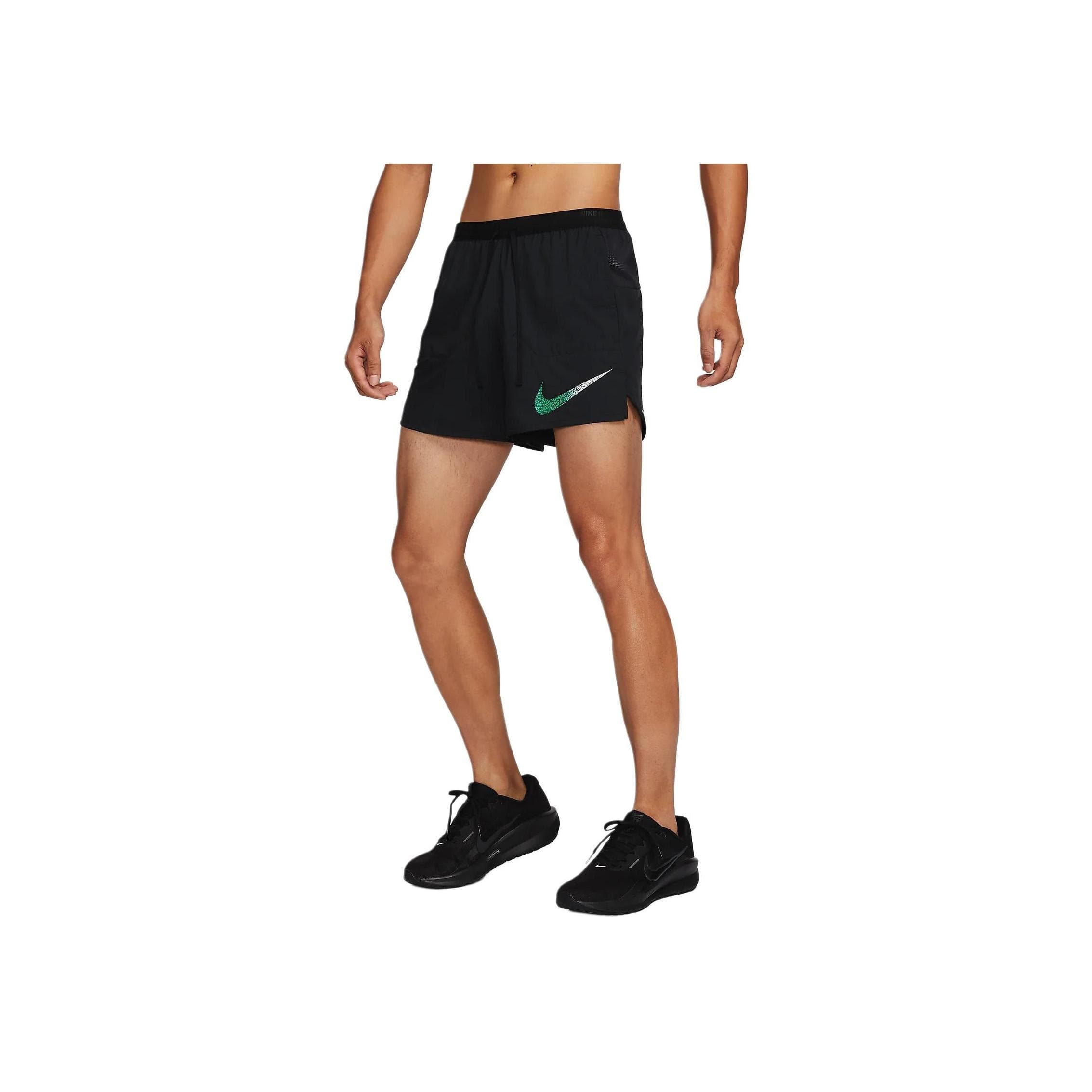 Nike Dri-Fit Stride Kipchoge Comfortable Lightweight Quick-Drying Breathable Sports Shorts Men shorts Black Green FZ1077-010 M
