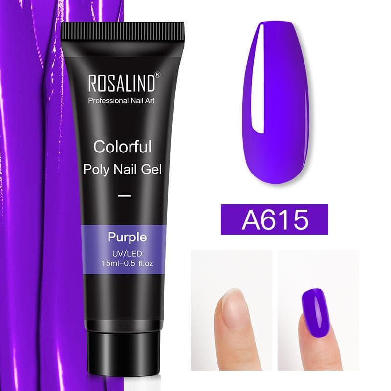 ROSALIND 15ml Poly Nail Gel Quick Builder Extension UV Gel soak off UV LED Lamp