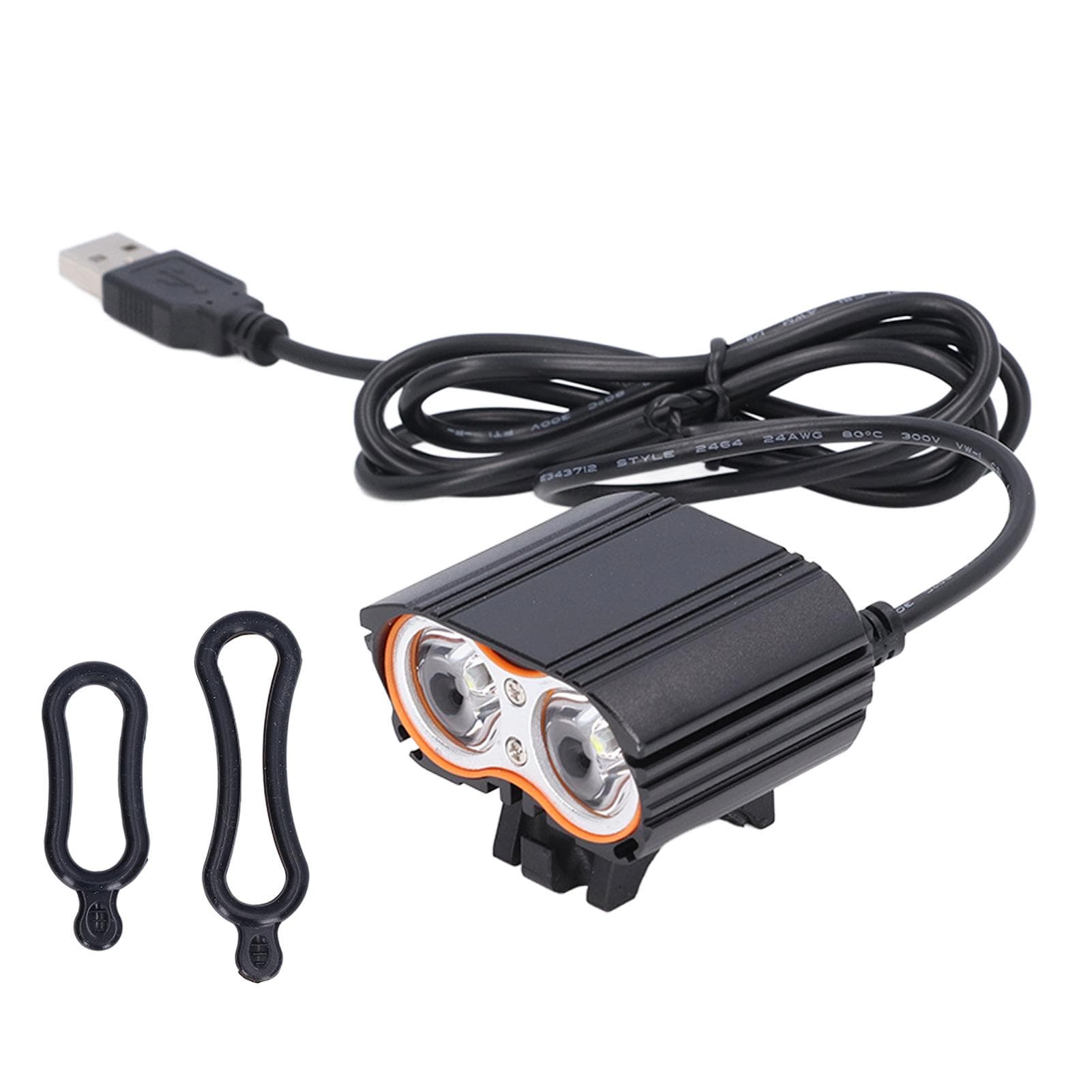 LED Bike Headlamp Aluminum Alloy Super Bright Bicycle Light for Road Racing USB Powered