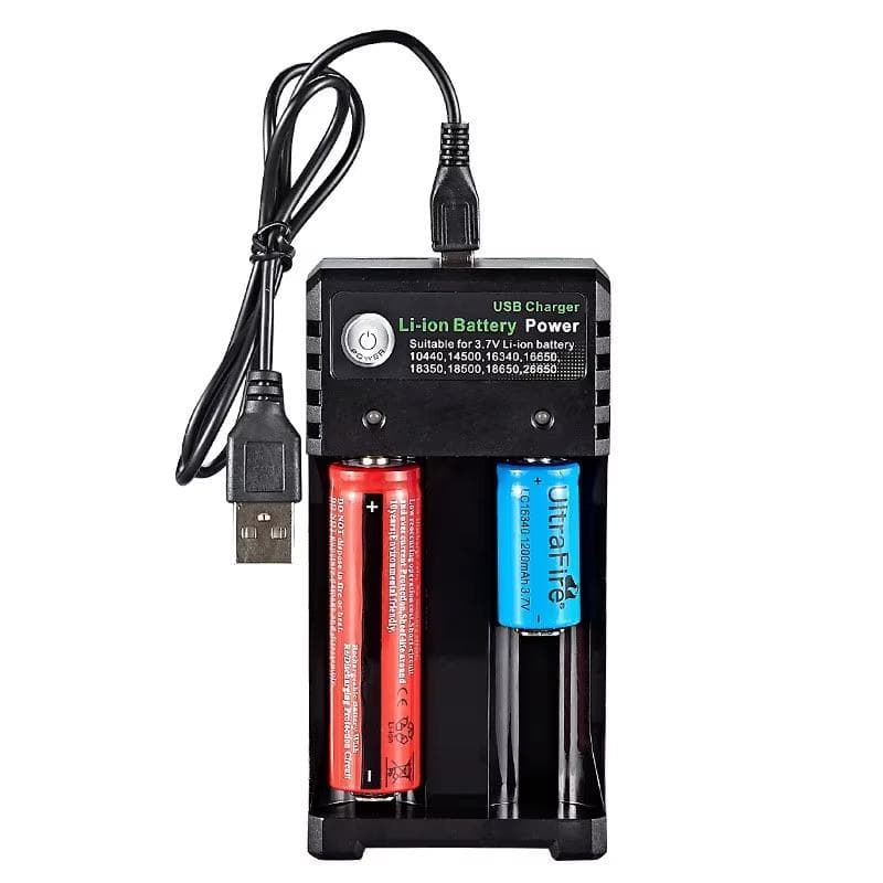 18650 Battery Charger Black 2 3 4 Slots AC 110V 220V Dual For 18650 Charging 3.7V Rechargeable Lithium Battery Charger 2 Slots USB