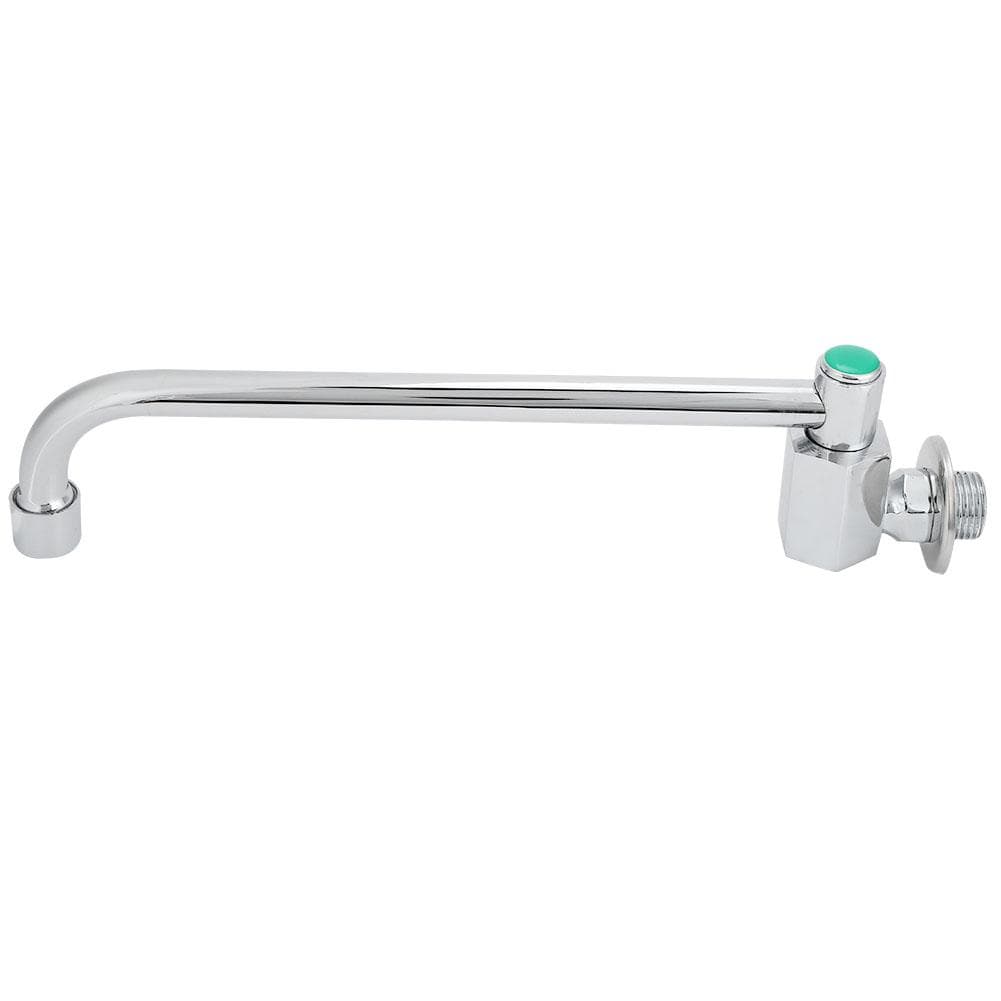 Copper Alloy Silver Wall‑Mounted 360 Degree Rotating Faucet Semi‑Automatic Kitchen