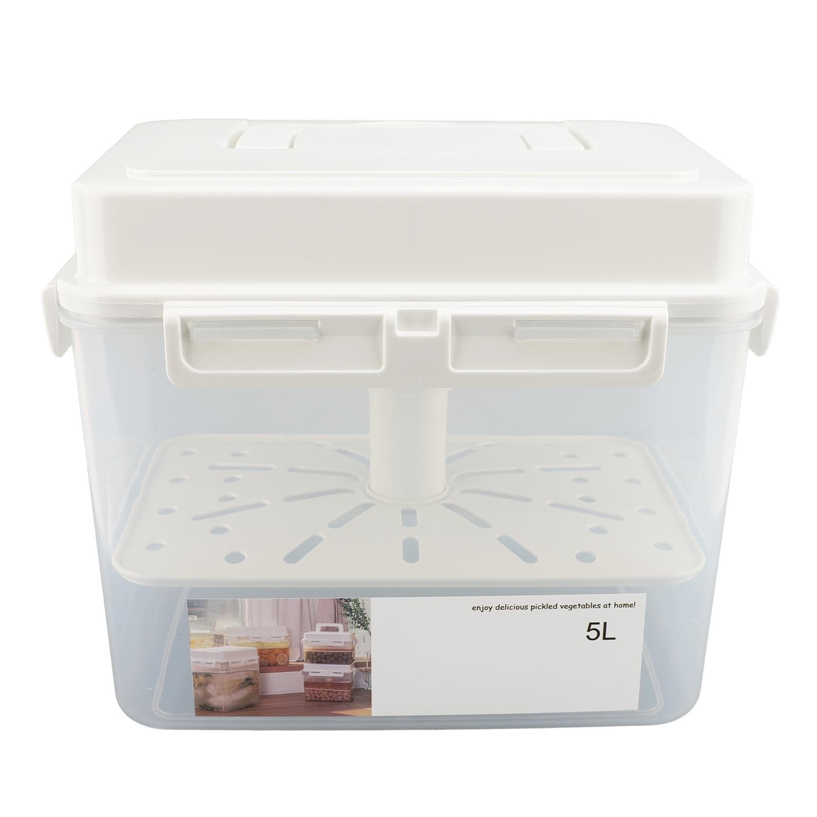 5L Fermentation Storage Container Leakproof with Sealed Lid Portable Handle Safe Pickle