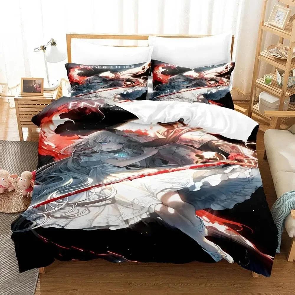 Ender Lilies Quietus of the Knights Bedding Sets exquisite bed supplies set duvet cover bed comforter set luxury birthday gift 135X200cm-2pcs