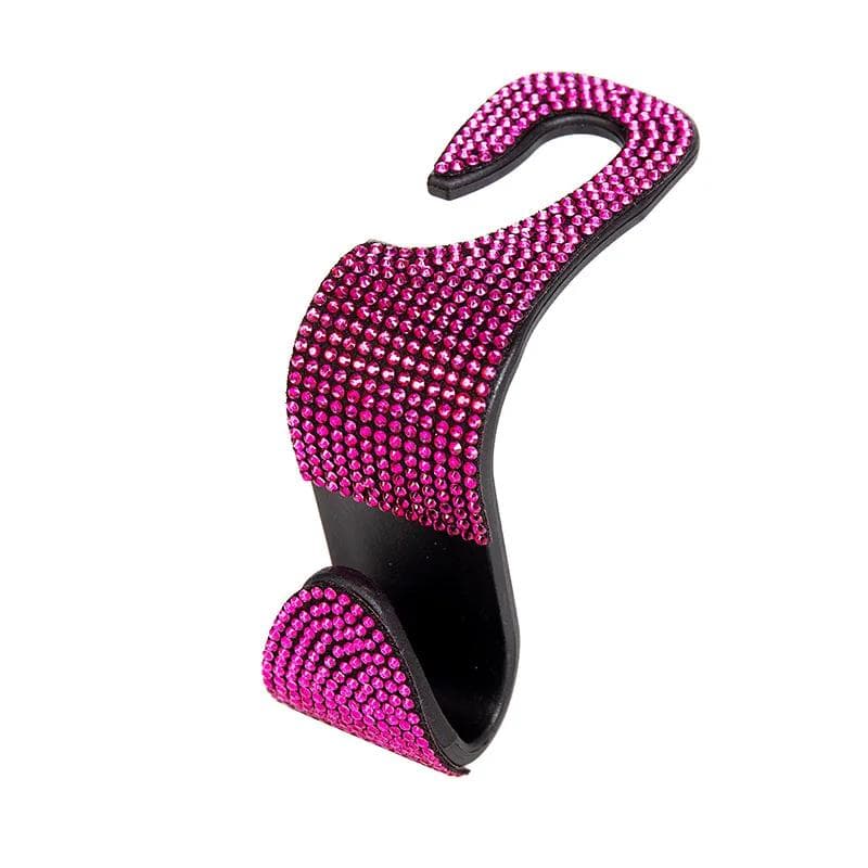 Car Headrest Hook Organizer Rhinestone Universal Auto Seat Back Storage Hooks Bracket Holder Car Interior Accessories