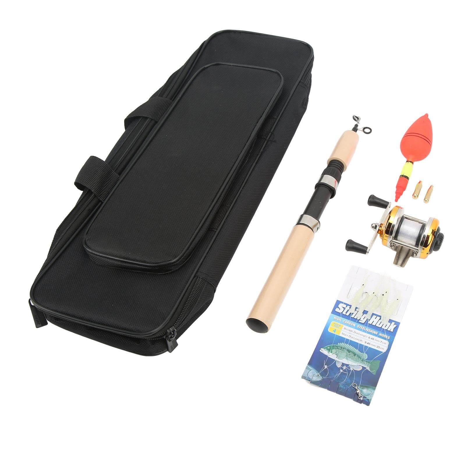 Ice Fishing Rod and Reel Combo Fishing Pole Kit with Jigs Bobber Ice Fishing Gear Set for
