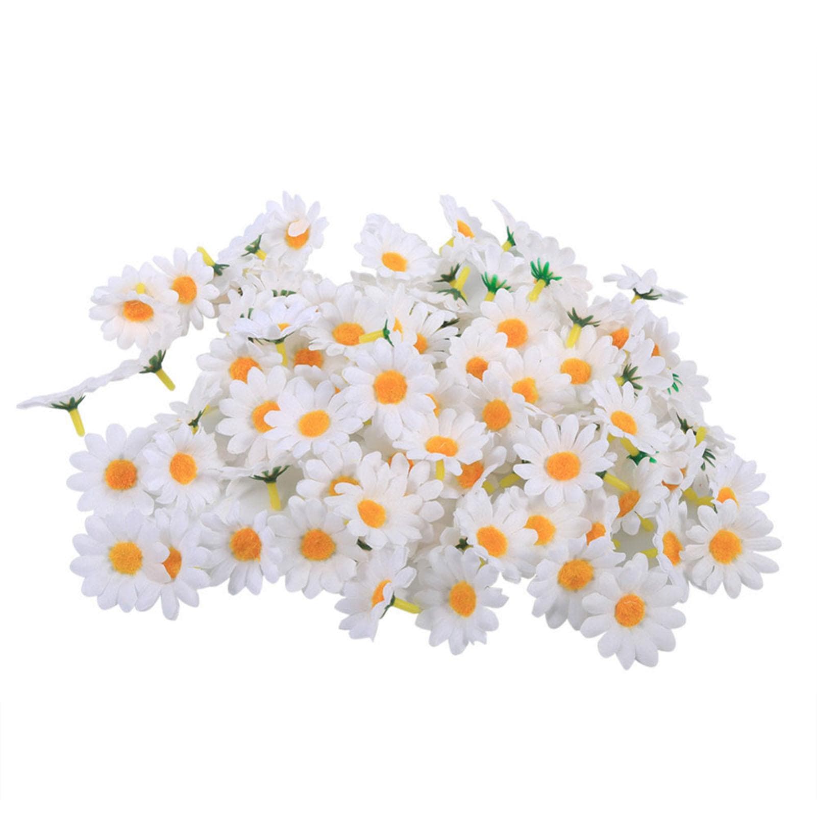 100pcs Artificial Little Daisy Lovely DIY Handcraft Silk Little Daisy for Offices Weddings White white