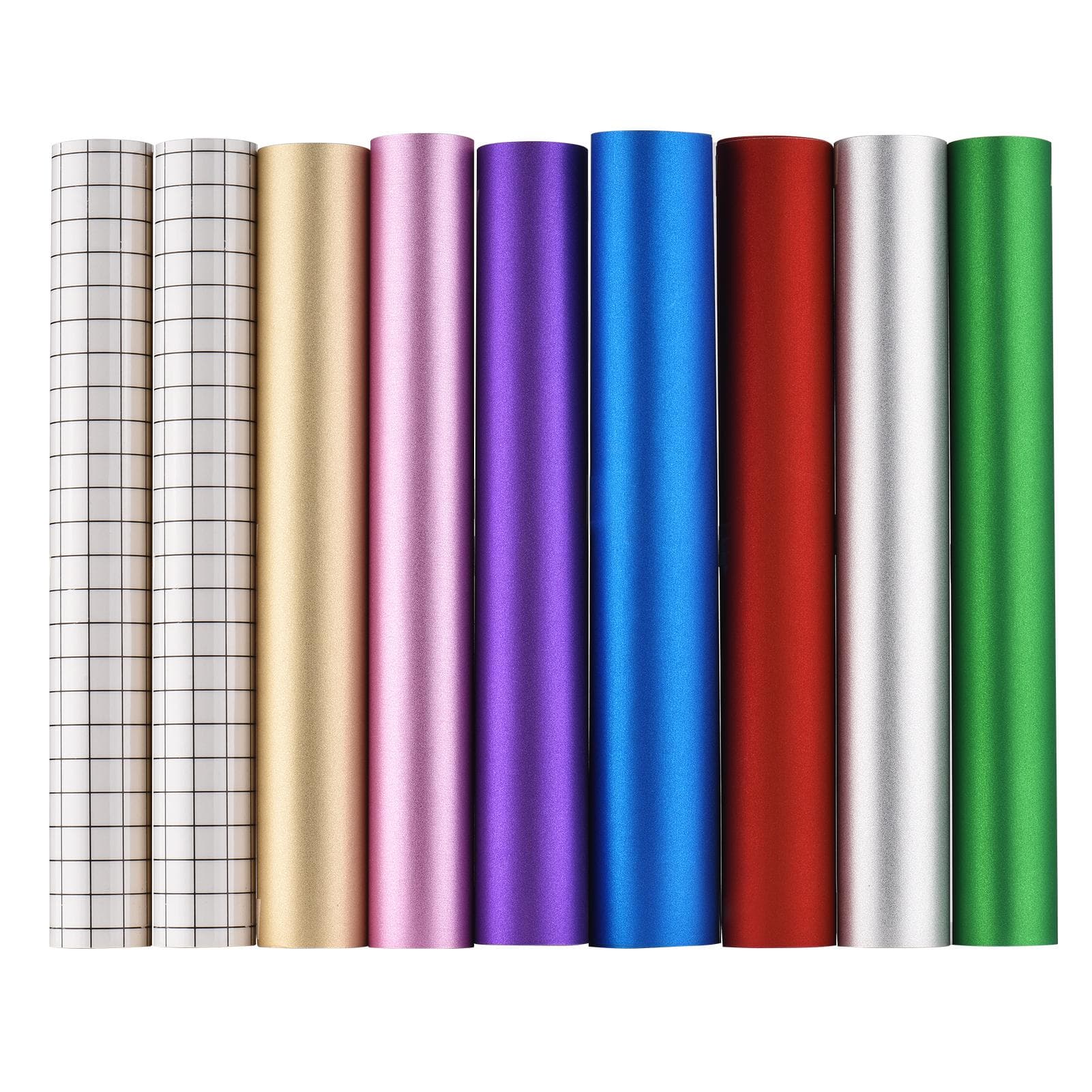 Holographic Glitter Adhesive Craft Vinyl 30.5x30.5cm/12x12In 7 Assorted Colors with 2 Pieces of multicolour