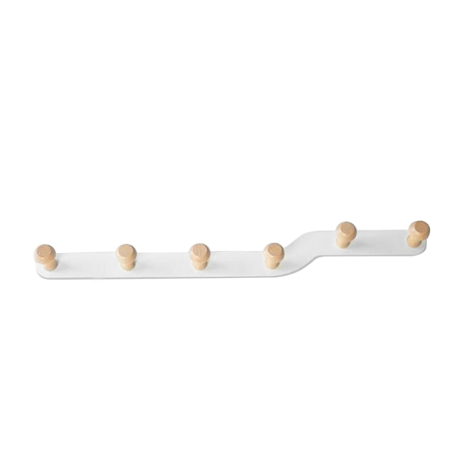 Wall Mounted Coat Hanger Door Rear Hanging Rack with Hooks Wooden Clothing Organizer for Bedroom