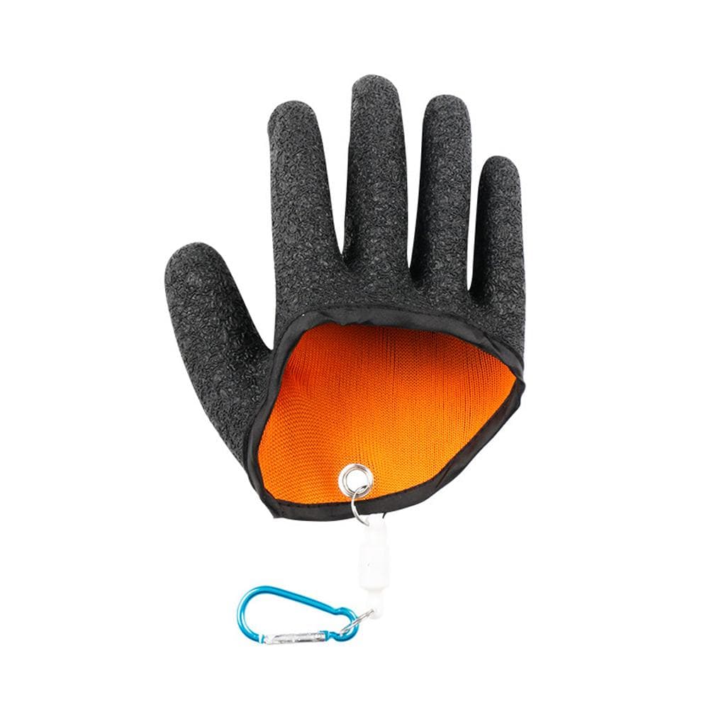 Anti-Slip Fishing Gloves, Left or Right Fishing Catching Gloves Professional Catch Fish Gloves with Right black