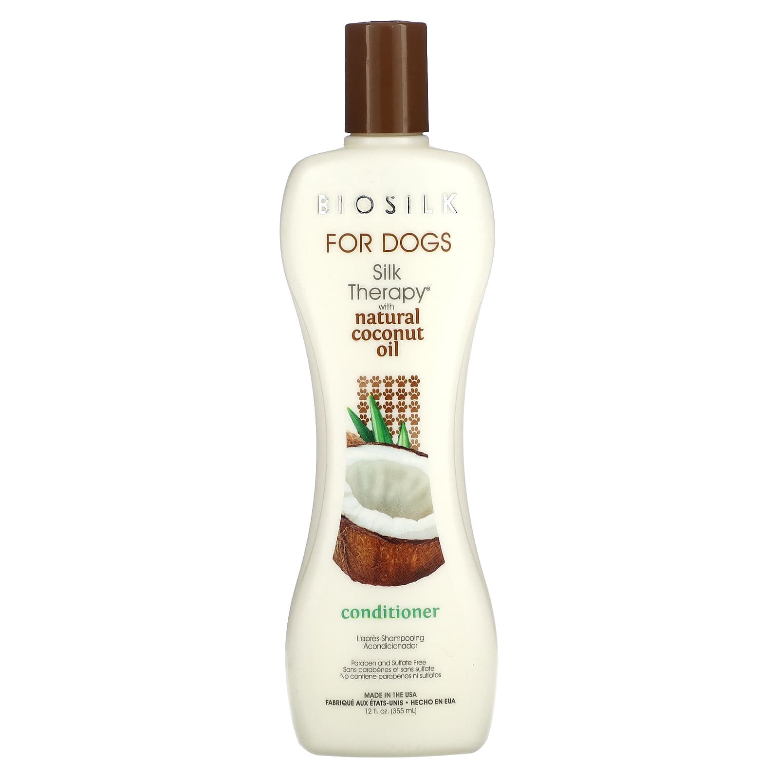 Biosilk, Silk Therapy, with Natural Coconut Oil Conditioner, for Dogs, 12 fl oz (355 ml)