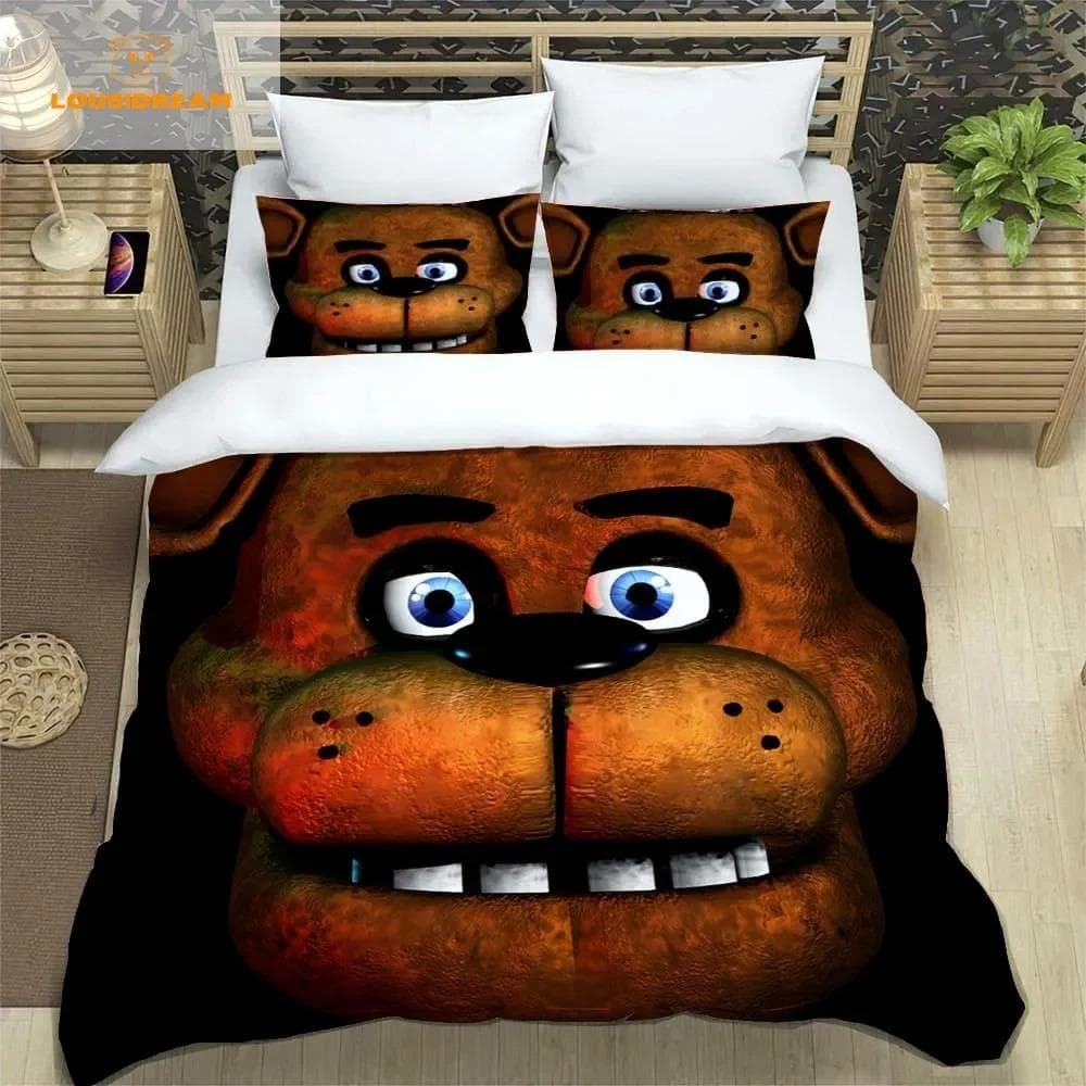 F-Five-Nights At Freddy´s FNAF Bedding Sheet Set King Twin Double Boys Bedding Mircofiber or Polyester Duvet Cover 140x200cm 3pcs