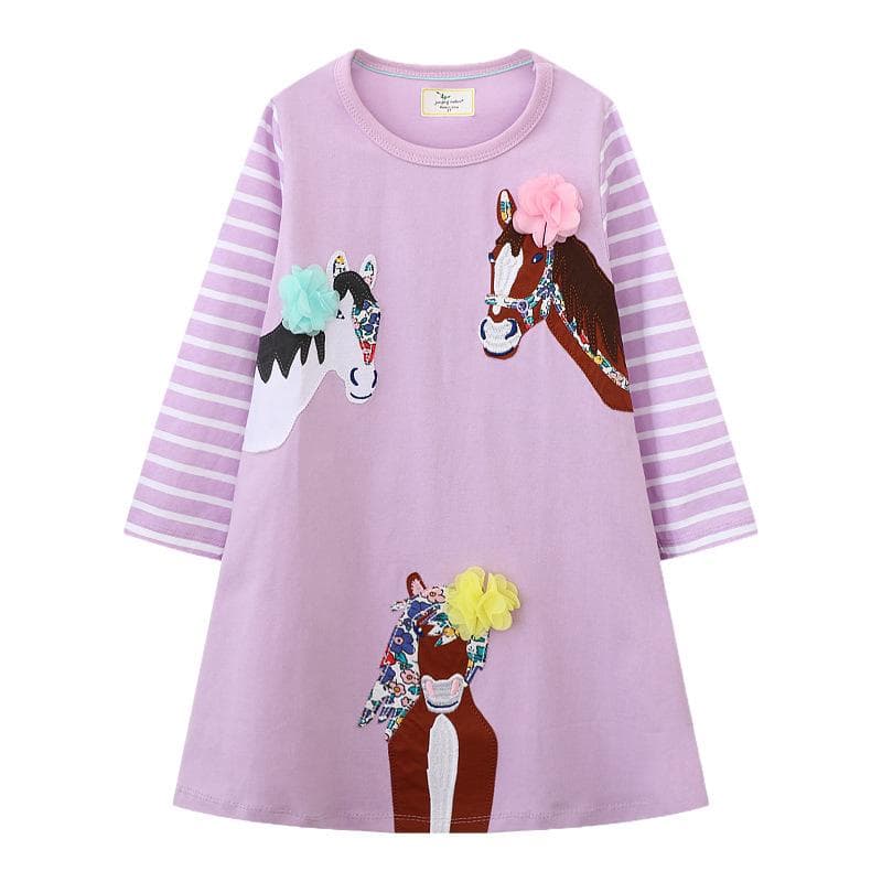Children's Clothing Girls' Long-sleeved Dress Spring New Style Children's Dress 110CM