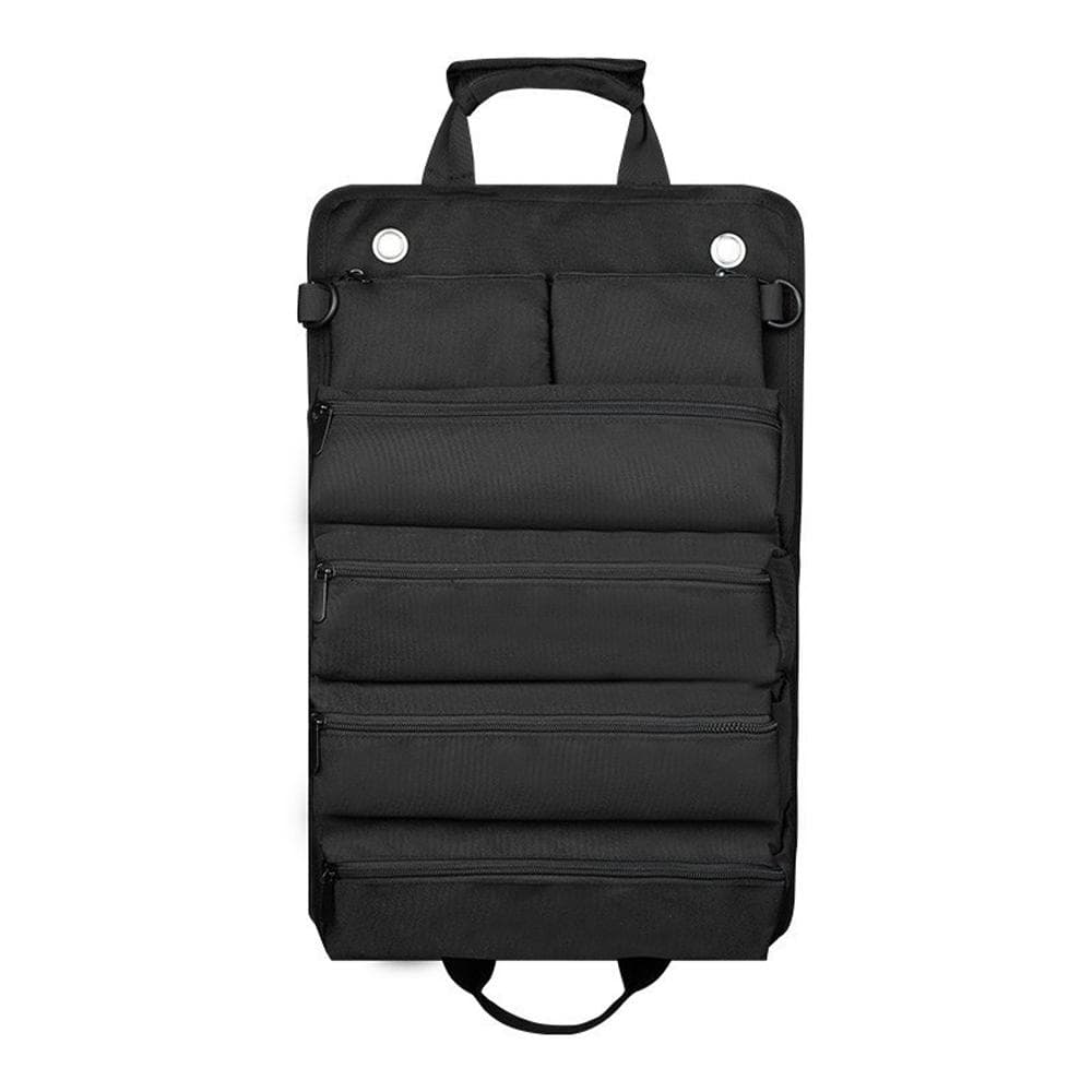 Oxford Cloth Tool Tote Bag Muti-Purpose Tool Organiser with 6 Pockets for Home Professional Tool black