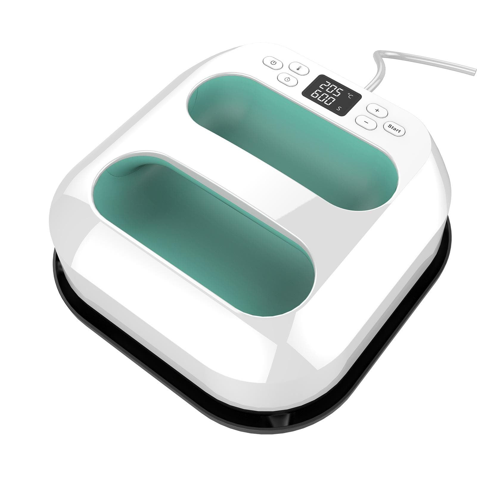 Handheld Heat Press Machine 9 x9 Iron Press Fast Heat Up Adjustable Temperature and Timer Auto GR-AU green
